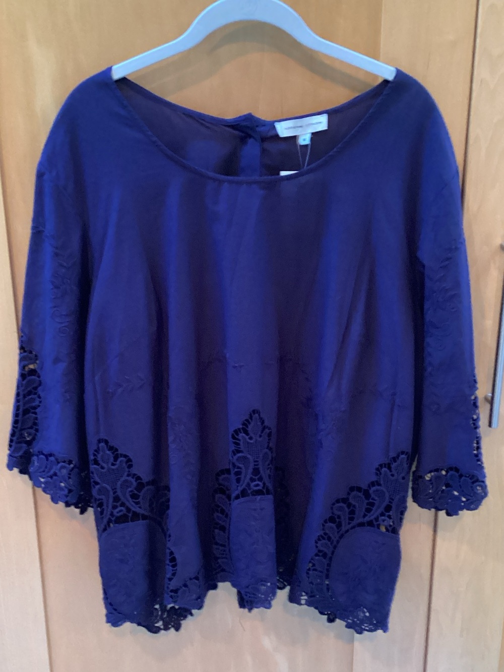 Adrienne Vittadini Dark Blue Blouse